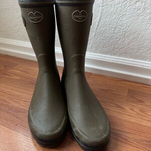 Le Chameau Women's Green Winter & Rain Boots